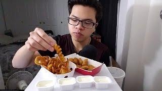 ASMR: CRUNCHY CHICKEN NUGGETS & CURLY FRIES (No Talking!) | Eating Show | JaySMR