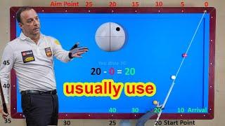 3Cushion billiards tutorial Daniel Sanchez System follow shot lesson