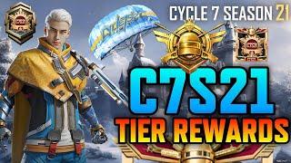 C7S21 Tier Rewards | Royal Pass A10 | BGMI & PUBGM Tier Rewards | Cycle 7 Season 21 Tier Reward