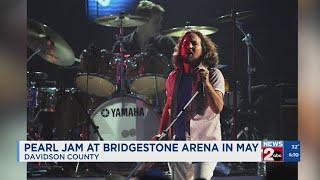 Pearl Jam performing 2 nights at Bridgestone Arena in 2025