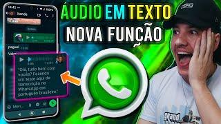 Nova Função TRANSCREVER ÁUDIO em TEXTO no WhatsApp 2024 - ATIVE AGORA