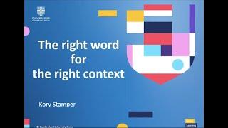 The Right Synonym for the Right Context with Kory Stamper