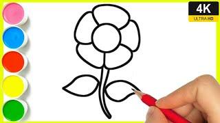 flower drawing kaise banate hain / how to draw flower / easy step by step flower drawing / By Arya