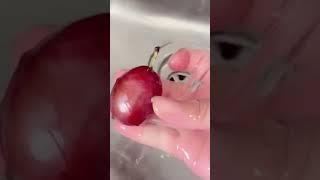 Super satisfying Cleaning of prunes #asmr #organic #viral #garden #satisfying #shorts (1)