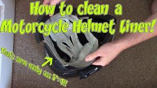 How to clean a Motorcycle Helmet Liner!