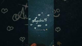 Ayesha name sign #art #glitterpens #namesignature #dekhonadekhona