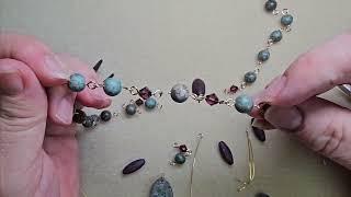 Creating eye pins to make a beaded chain