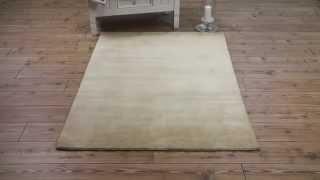 Cream Rainbow Wool Rug