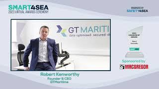 Robert Kenworthy, GTMaritime, receives the 2023 SMART4SEA Leadership Award