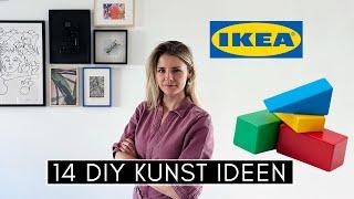 14+ Ideen für schnelle & einfache DIY-Kunst, Gemälde und Wall-Art - Bilder selber machen. #ikeahack