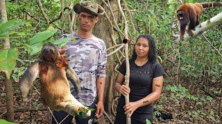 ACAMPAMENTO na SELVA quase aconteceu o PIOR COM este Animal. Acampando e pescando com FERAS selvagem