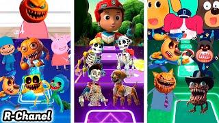 Paw Patrol Ryder Marshmallow  Inside Out Disgust  Annoying Orange - Tiles Hop Coffin Dance