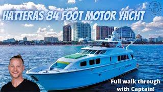 Walk through this 84 foot yacht, including an engine room tour with the Captain!