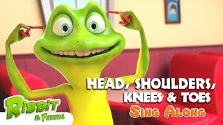 Head, Shoulders, Knees & Toes - Ribbit & Friends | #SingAlong #NurseryRhymes #HeadShouldersKneesToes