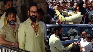 Telugu Cinema Actor Manchu Vishnu And Siva Balaji Visits Tirumala Temple