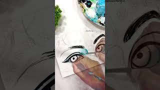 Shree Krishna eye drawing ️ #krishnapainting #krishnaart