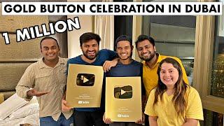 GOLD PLAY BUTTON CELEBRATION IN DUBAI WITH @NomadShubham