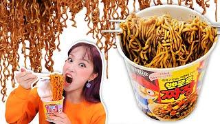 Pororo Black Noodle 뽀로로 짜장면 Color BBororo Mukbang JiniYum 지니얌 먹방 Challenge