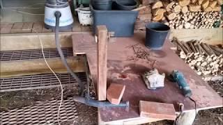 Cutting pavers using angle grinder