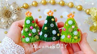  Superb Christmas Tree Making Idea with Yarn - Super Easy Way to Make It - DIY Cute Christmas Tree