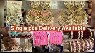 Fancy Bangles & Earrings Single pcs Online Available