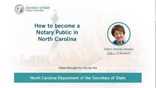 How to Become a Notary Public in North Carolina