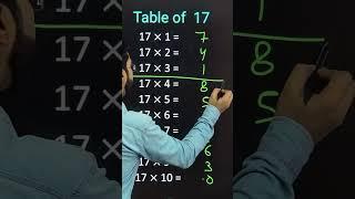 17 table trick | #tricks #maths #shorts #short #table17 #katarsinghclasses #youtubeshorts