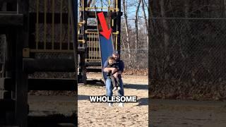 They shared a special moment on the slide