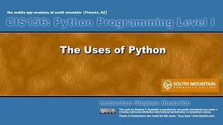 Python 00B - The Uses of Python