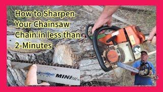 How to Sharpen Your Chainsaw Chain (FAST & EASY!)