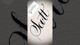 Copperplate calligraphy, tutorial: how I write your name #scott
