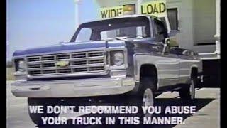 1978 Chevrolet K20 pickup commercial - towing a house