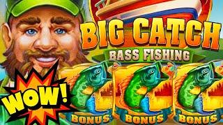 BIG WIN! WOW!! BIG CATCH BASS FISHING   Slot Machine (GAMING ARTS)