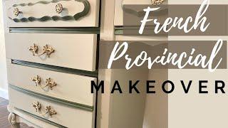 French Provincial Furniture Makeover | Painting FURNITURE with MELANGE PAINTS