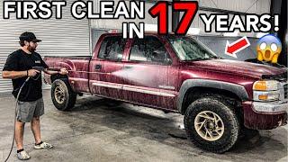 Deep Cleaning The Dirtiest GMC Sierra Ever! | Insanely Satisfying Car Detailing TRANSFORMATION!