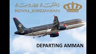 Royal Jordanian A321 Takeoff from Amman Queen Alia