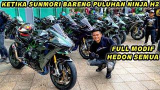 SUNMORI BARENG PULUHAN NINJA H2 INDONESIA‼️AUTO JADI PUSAT PERHATIAN DI SENCY