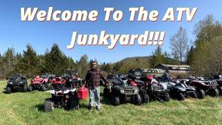 Welcome To My ATV JUNK YARD! Lots of Wheelers...