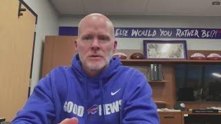 Bills Head Coach Sean McDermott talks to media after 48-42 win against the Lions