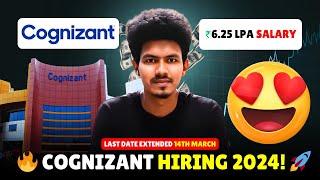 Cognizant Hiring 2024  | Off Campus Process Explained | Salary ₹6.25 LPA