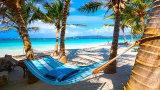 Tropical Beach Ambience Jazz Coffee with Bossa Nova Music & Ocean Wave Sounds for Relax