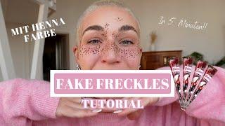 Fake Henna Freckles - süße Sommersprossen in 5 Minuten, super einfach und schnell! 