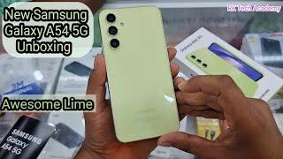 New Samsung Galaxy A54 5G Unboxing ( Awesome Lime ) 