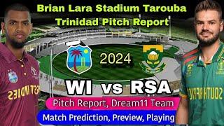 WI vs RSA 2nd T20 Match Prediction - Brian Lara Stadium, Tarouba, Trinidad Pitch Report |  Live