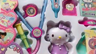 7 minute satisfying unboxing  Talking Doctor Set hello Kitty  | asmr