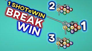 Top 3 Best Golden Break Win Trick Tutorial  8 Ball Pool 9 Ball 1 Shot=Win 