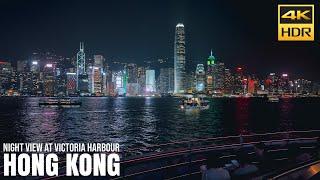 Hong Kong — Night View at Victoria Harbour【4K HDR】