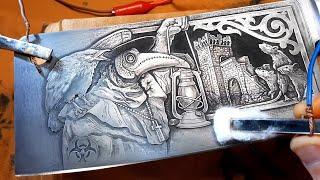 Turning Metal into Art!  Mind Blowing Etching Process! 
