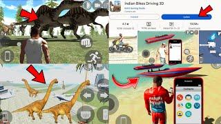 Boat cheat code | Big dinosaur Spino+Brachi cheat code | All new cheat codes Indian bike driving 3d