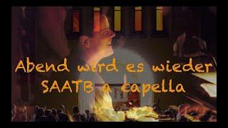 Abend wird es wieder SAATB (Ausschnitt) – Arr. Martin Carbow